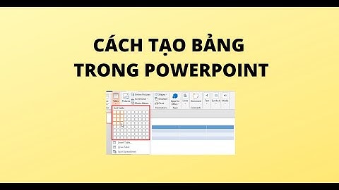 CÁCH TẠO BẢNG TRONG POWERPOINT