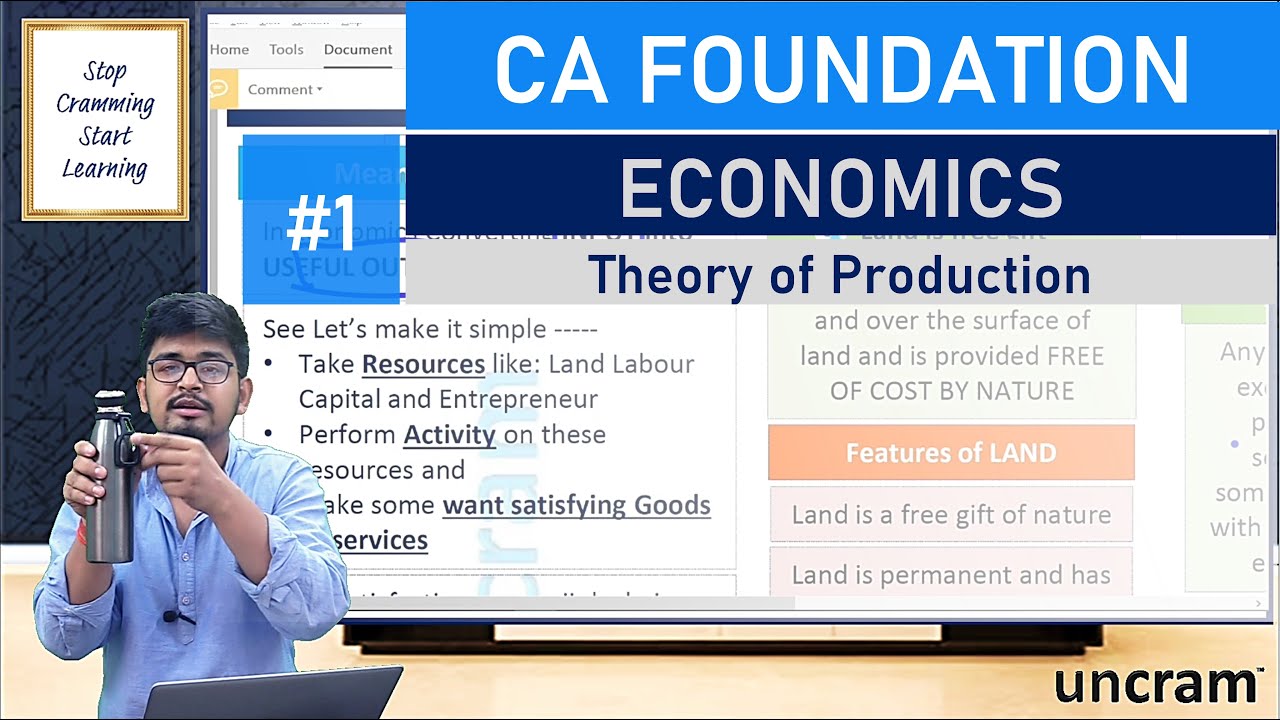 #1 Class - Theory of Production - CA Foundation | UNCRAM | Chahat Sir | Real Learning with UNCRAM