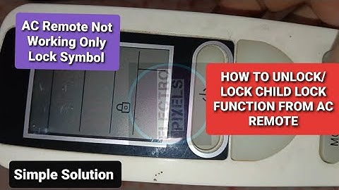 How to Lock and Unlock Voltas AC Remote |AC Remote Child Lock |AC Remote lock open | Remote Repair|