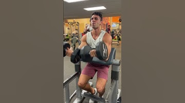 How to Properly Perform Dumbbell Standing Preacher Bicep Curls w/ Good Form (Exercise Demonstration)