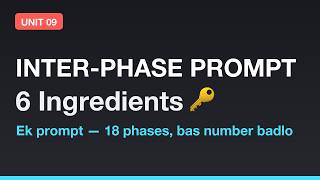 Spec-Driven Development Masterclass: Inter-Phase Prompt — 6 Ingredients | Section 04 - Unit 09