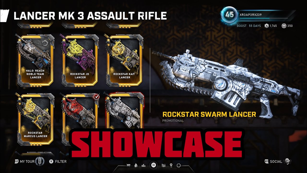 ALL OF THE ROCKSTAR WEAPON SKINS AND REWARDS IN GEARS 5