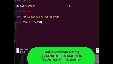 Shell scripting - Calling a Variable #shorts #linux