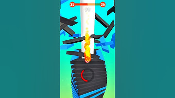 Stack Ball Level 35-36 🔥 #stackball #games #shortsfeed #viral #shorts