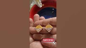 👀DIY Button Earrings😍😲😍convert buttons into beautiful ear studs #shescrafting #crafting with fun