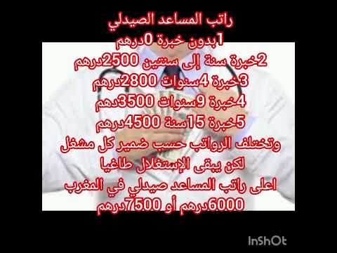 راتب المساعد الصيدلي في المغرب