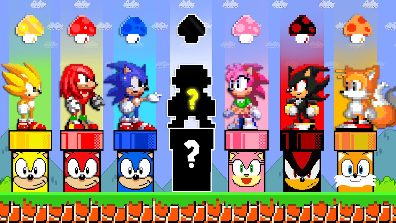 What Happens When Super Mario had Custom Pipes All Sonic Form Characters?
