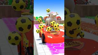 Lamb 🐑 Surviving His Partner | Long Slide Game | Animal Crossing Fountain | Zoova 3D