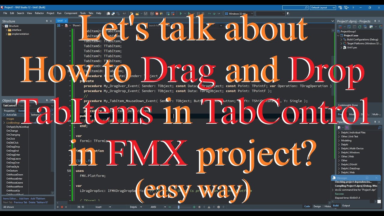 Delphi: FMX: How to use Drag and Drop with TabItem into TabControl to ...