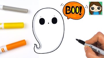 How to Draw a Ghost EASY | Halloween Cute Art