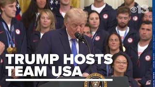 President Donald Trump hosts Team USA reception at the White House