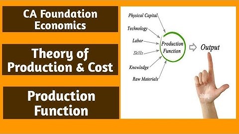 6. Ch 3 Unit 1 - Production Function- CA Foundation Business Economics