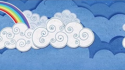 Cartoon Clouds And Rainbows Loop Stock Motion Graphics