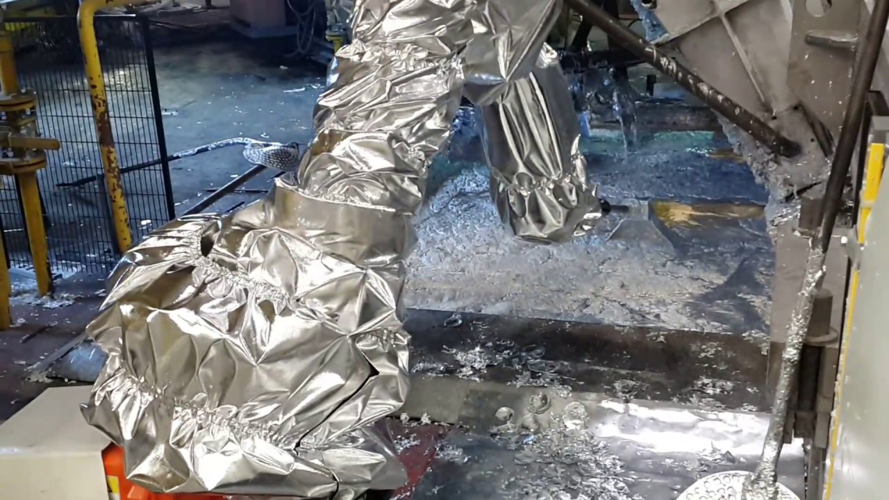 DROSS SKIMMING ROBOT ABB YouTube