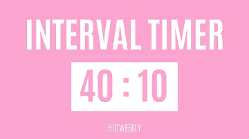 40 Second Interval Timer With 10 Second Rest | 40 10 Interval Timer | 40 sec HIIT Timer