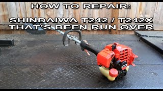 How To Repair A Shindaiwa T242 T242X That's Been Run Over