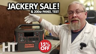 JACKERY 15% Off SALE! Testing The 200w SolarSaga Solar Panel!