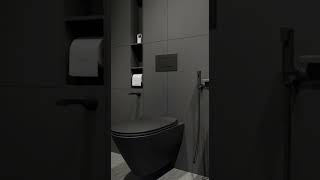 Luxury Black Wall Hung Toilet | Quiet Powerful Flush & Modern Bathroom Design Inspiration