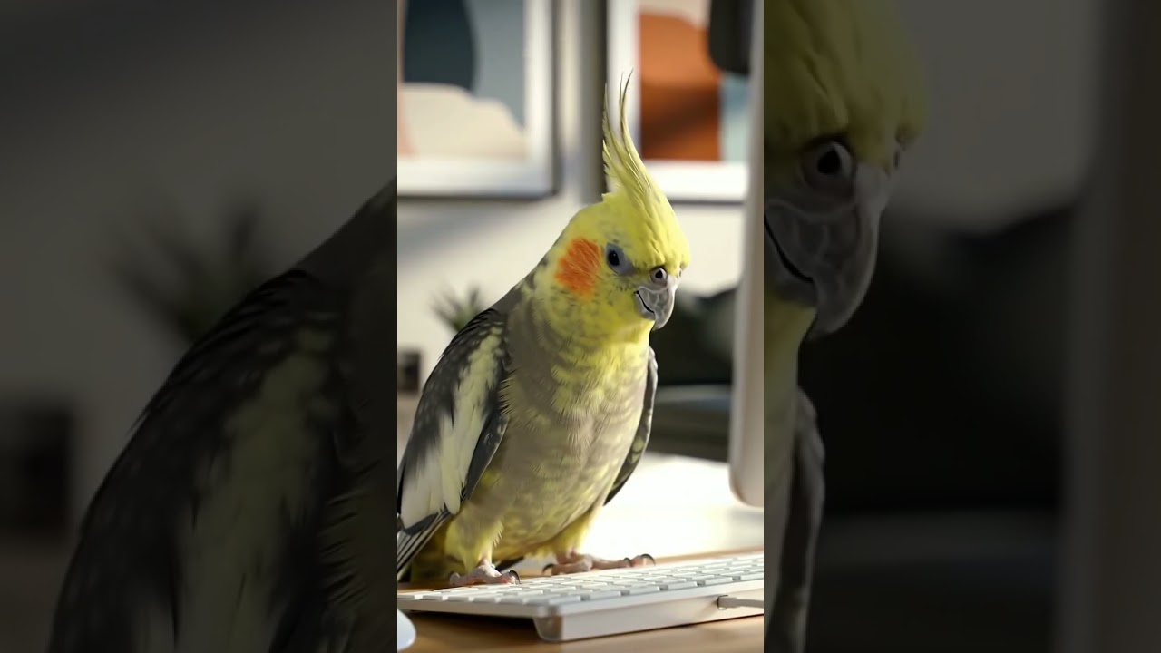 I am in office 😇😇😇 #music #love #birds #talkingparot #lovebirds #viral #viralvideo #highlights