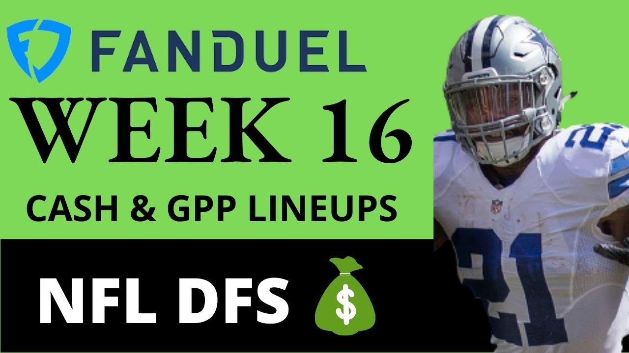 NFL FanDuel Week 16 Main Slate Saturday Cash & GPP Lineups 