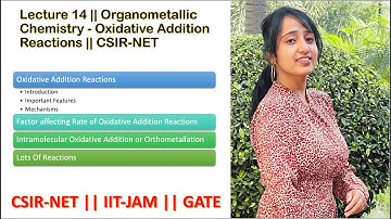 Organometallic Chemistry - Oxidative Addition Reactions ||CSIR-NET ||Gate || IIT-JAM