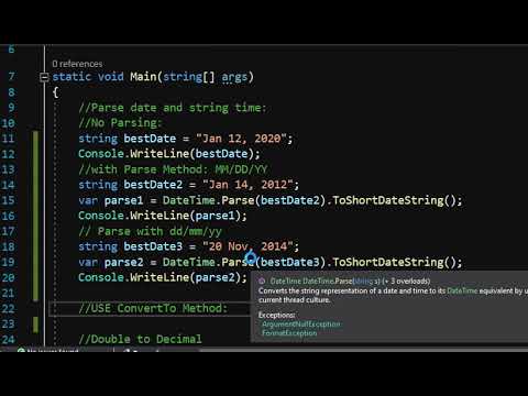 Parse and ConvertTo C# - YouTube