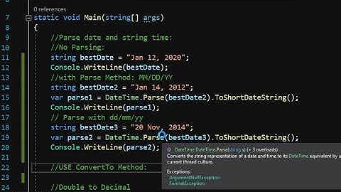 Parse and ConvertTo C#