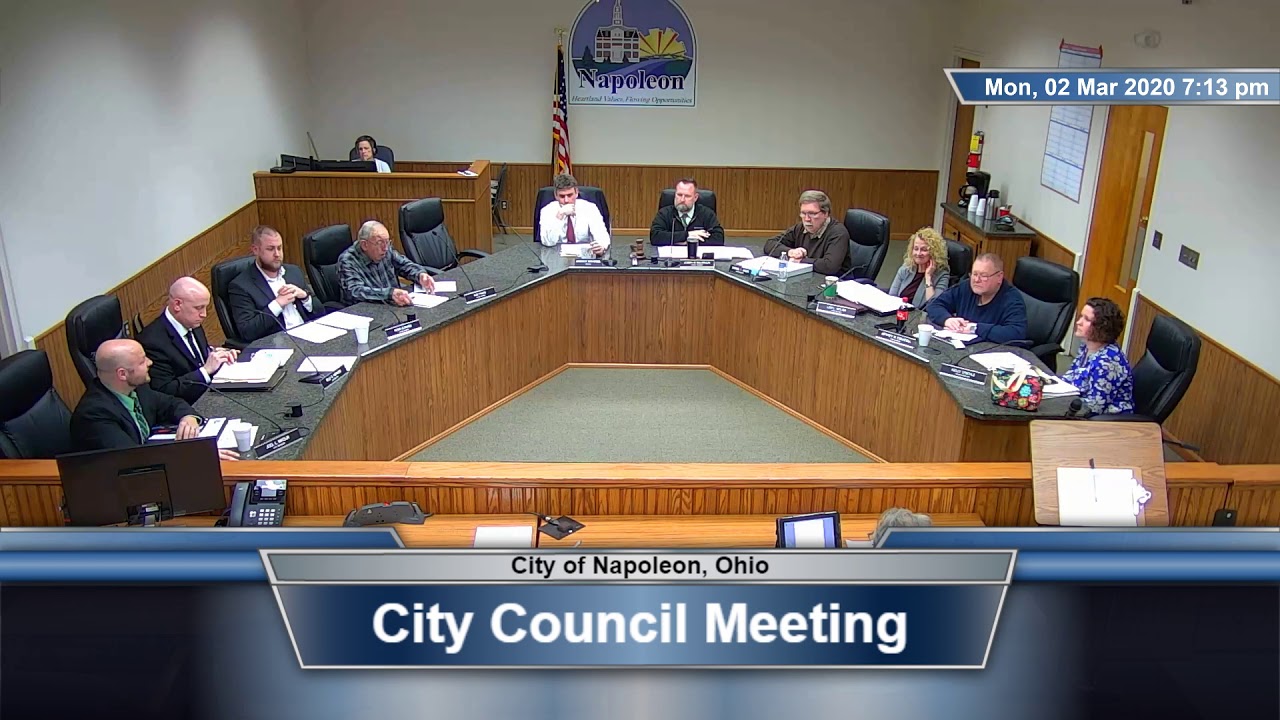 City Council Meeting March 2, 2020 | Napoleon, Ohio - YouTube