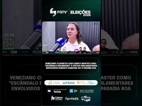VENEZIANO CLASSIFICA CASO BANCO MASTER COMO “ESCÂNDALO ESCABROSO” E CRITICA PARLAMENTARES ENVOLVIDOS
