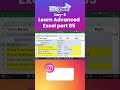 Free Advanced Excel Course 🚀 Part 85 | सीखो और Job पाओ 💼 #shorts #exceltips