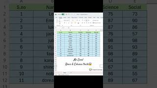 Ms Excel - Must Know Trick😱 #excel #exceltricks #shortsfeed #exceltips #shortvideo #rows #msoffice