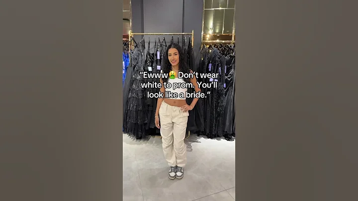 White for prom or nah? 🤭 #promdressshopping #gown #promdress #formalattire #dresses #formal2024