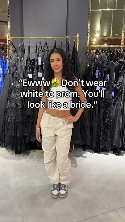 White for prom or nah? 🤭 #promdressshopping #gown #promdress #formalattire #dresses #formal2024