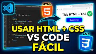 Como usar HTML y CSS en Visual Studio Code (PASO A PASO FÁCIL)
