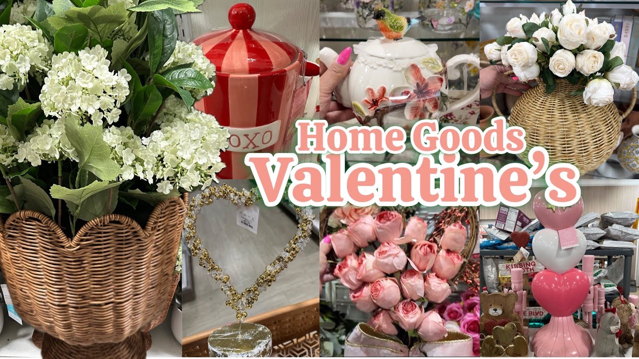 HomeGoods Valentine’s Day Decor Shop With Me 💖 | New Florals, Vases & Romantic Finds