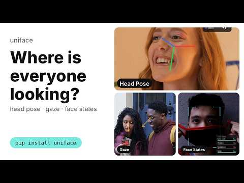 Head Pose, Gaze Estimation & Face States in Python | UniFace