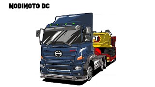 Navy Hino 500 With ekskavator | How to draw Hino 500