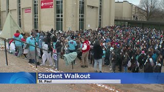 Highland Park High School Students Walk Out To Take Stand Against Sexual Assault