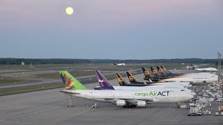 Cologne Bonn Airport arrivals and departures. Planespotting in 4K on a very hot Sunday evening