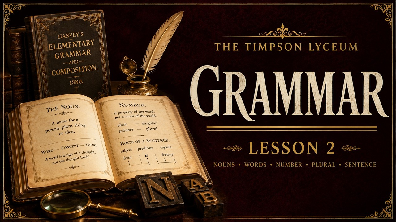 The Noun: Names, Ideas & the Parts of a Sentence – Lesson 2 (Grammar)