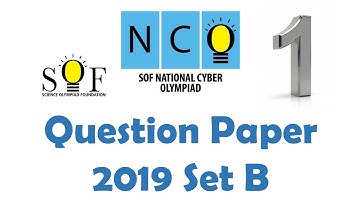 National Cyber Olympiad Class 1 | NCO | Previous Year Question Paper