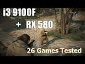 i3 9100F with RX 580 Tested in 26 Games , 2019