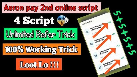 Aeron pay 2ndOtp Bypass Refer script !! With Four script 😱 loot lo