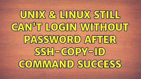 Unix & Linux: Still can