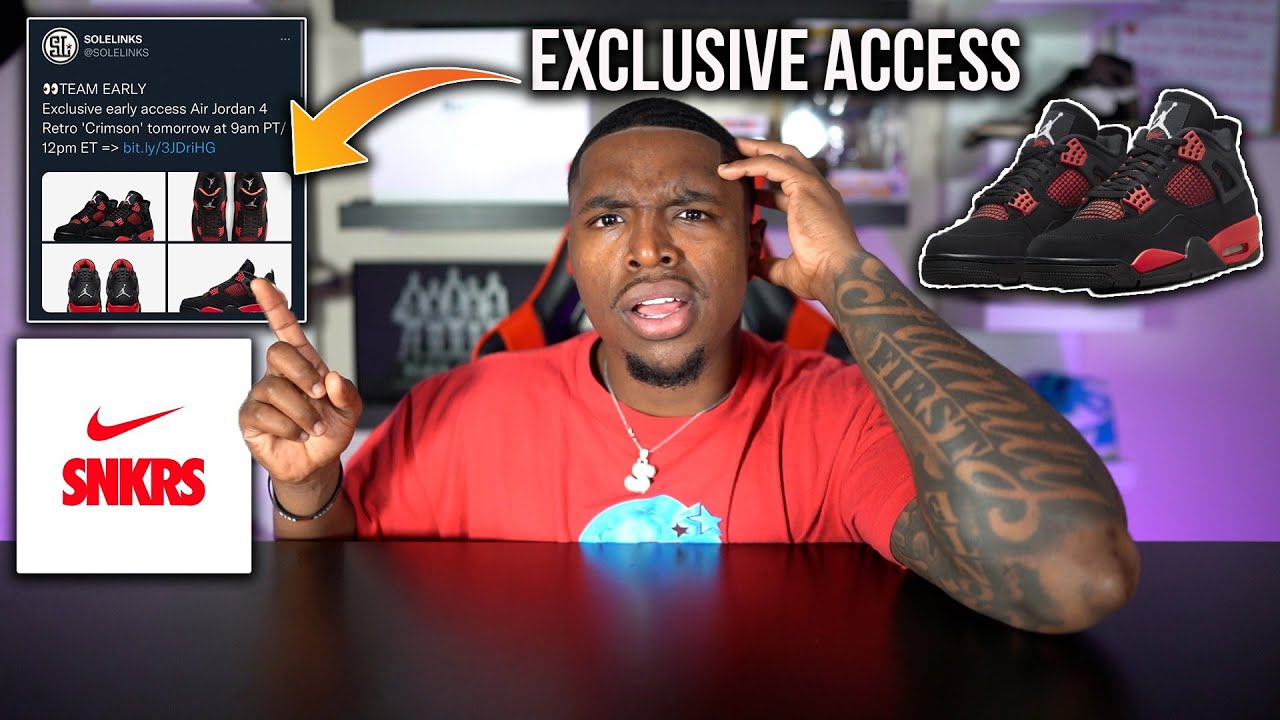 Air Jordan 4 Crimson " Red Thunder" Exclusive Access