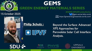 Philip Schulz – Beyond the Surface: Advanced XPS Approaches for Perovskite PV Interface Analysis.
