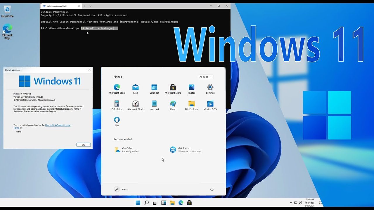 Windows 11 developer version first look - YouTube