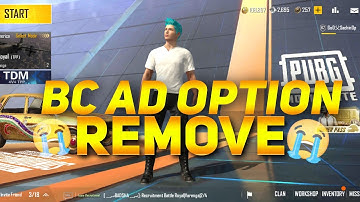BC ADS OPTION REMOVED 😭 || PUBG LITE BC ADS PROBLEM ☹️ || PUBG LITE MOST SAD NEWS 😭