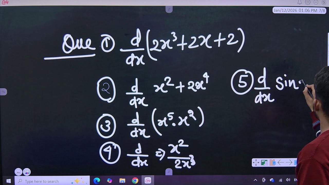 DIFFERENTIATION CLASS 11  RBSE BOARD BASICS  (PHYSICS BASIC )