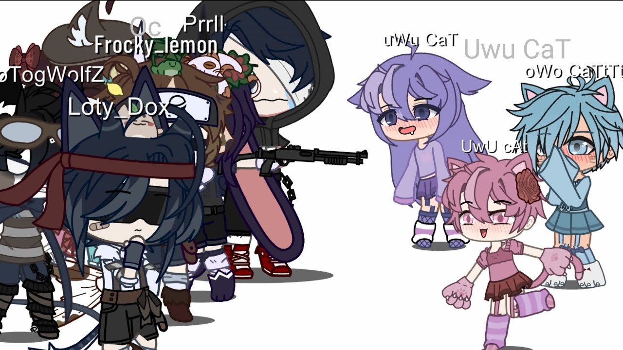 if my oc meet UwU Cat //Gacha club//Short YouTube